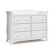 Storkcraft&reg; Avalon 6-Drawer Double Dresser in White