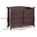 Alternate image 11 for Storkcraft&reg; Avalon 6-Drawer Double Dresser in Espresso
