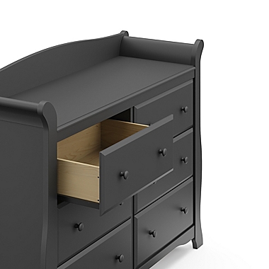 Storkcraft&trade; Avalon 6-Drawer Double Dresser in Grey. View a larger version of this product image.