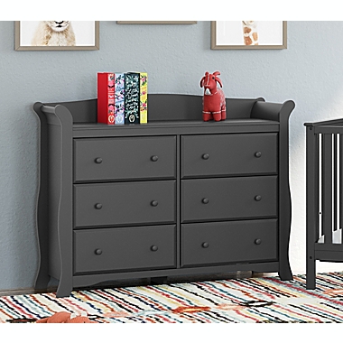 Storkcraft&reg; Avalon 6-Drawer Double Dresser in Grey. View a larger version of this product image.