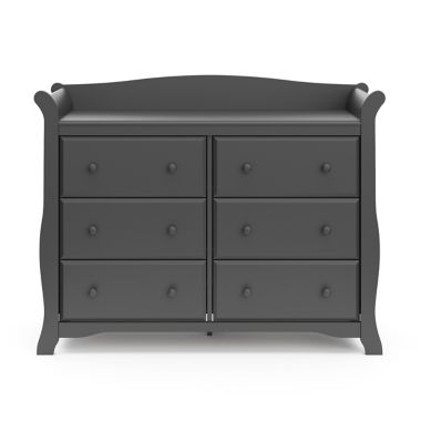 Storkcraft&reg; Avalon 6-Drawer Double Dresser in Grey. View a larger version of this product image.