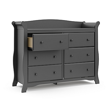 Storkcraft&reg; Avalon 6-Drawer Double Dresser in Grey. View a larger version of this product image.