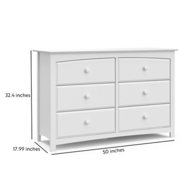 Storkcraft&reg; Kenton 6-Drawer Double Dresser in White. View a larger version of this product image.