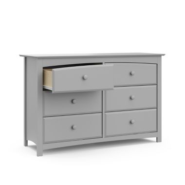 Storkcraft&reg; Kenton 6-Drawer Double Dresser in Pebble Grey. View a larger version of this product image.
