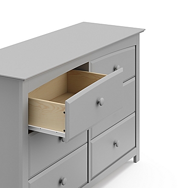 Storkcraft&reg; Kenton 6-Drawer Double Dresser in Pebble Grey. View a larger version of this product image.