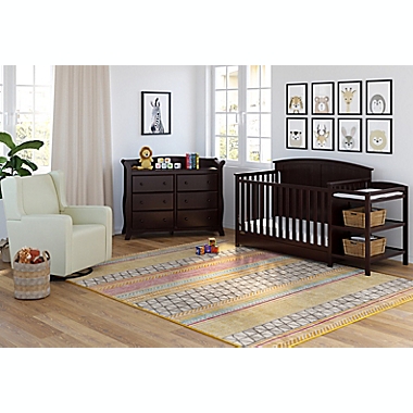 Storkcraft&trade; Steveston 4-in-1 Convertible Crib and Changer in Espresso. View a larger version of this product image.