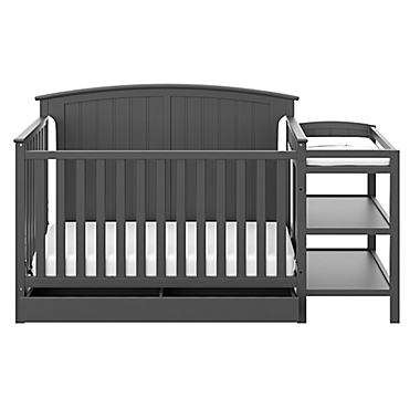 Storkcraft&reg; Steveston 4-in-1 Convertible Crib and Changer in Grey. View a larger version of this product image.