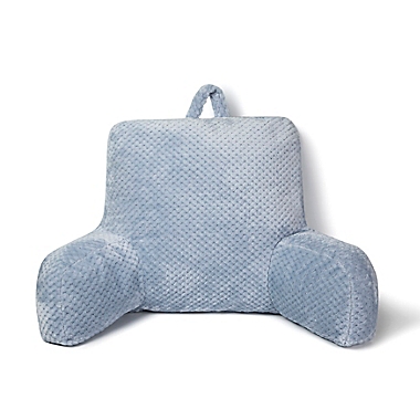 Simply Essential&trade; Honeycomb 2-Piece Backrest Pillow and Throw Blanket Bundle in Blue. View a larger version of this product image.
