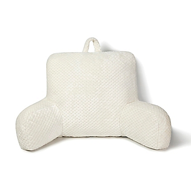 Simply Essential&trade; Honeycomb 2-Piece Backrest Pillow and Throw Blanket Bundle in Egret. View a larger version of this product image.
