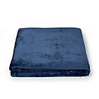 Alternate image 0 for Simply Essential&trade; Solid Plush Throw Blanket in Navy