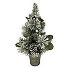 Alternate image 0 for Bee &amp; Willow&trade; 18-Inch Flocked Tabletop Tree in Green with Galvanized Bucket