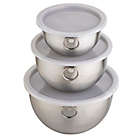 Alternate image 2 for Simply Essential&trade; Stainless Steel Mixing Bowls with Lids (Set of 3)