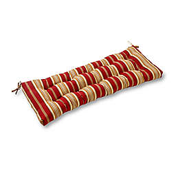 Greendale Home Fashions Roma Stripe Outdoor Swing/Bench Cushion in Red