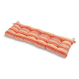 Greendale Home Fashions Watermelon Stripe Outdoor Bench Cushion in Coral