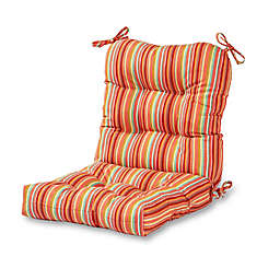 Greendale Home Fashions Watermelon Stripe Outdoor Chair Cushion in Coral
