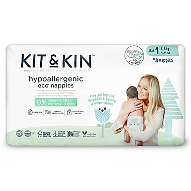Kit &amp; Kin&trade; Hypoallergenic Size 1 40-Count Disposable Diapers. View a larger version of this product image.
