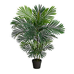 Nearly Natural 40-Inch UV Resistant Areca Palm Tree with Black Planter