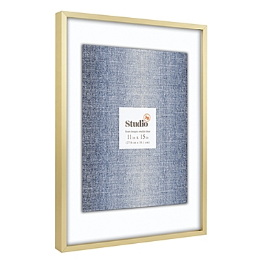Studio 3B&trade; Gallery 11-Inch x 15-Inch Float Wall Frame in Gold. View a larger version of this product image.