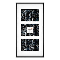 Studio 3B™ 3-Opening 5-Inch x 7-Inch Matted Frame in Black