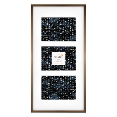Studio 3B&trade; 3-Opening 5-Inch x 7-Inch Matted Frame in Bronze