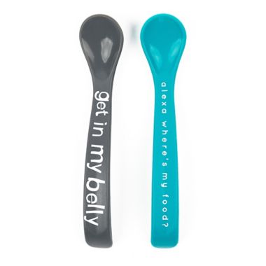 Bella Tunno&trade; Get In My Belly/Alexa Wonder Spoons (Set of 2) in Grey/Blue. View a larger version of this product image.