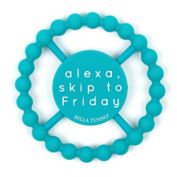 Bella Tunno&trade; "Alexa, Skip To Friday" Happy Teether in Teal