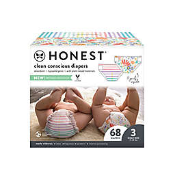 The Honest Company® Size 3 68-Count Disposable Diapers in Rainbow Stripes/Flower Power