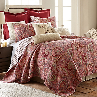 Levtex Home Spruce 3-Piece Reversible Full/Queen Quilt Set in Red. View a larger version of this product image.