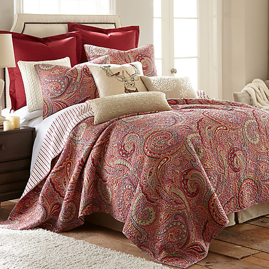 Alternate image 1 for Levtex Home Avery 2-Piece Reversible Twin Quilt Set in Red