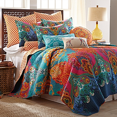 Levtex Home Madalyn 3-Piece Reversible King Quilt Set in Blue. View a larger version of this product image.