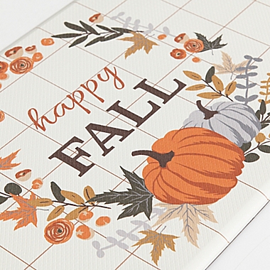 H for Happy&trade; 18-Inch x 30-Inch &quot;Happy Fall&quot; Wreath Comfort Kitchen Mat. View a larger version of this product image.