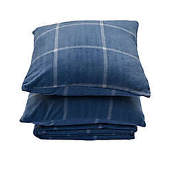 Simply Essential™ 3-Piece Windowpane Plaid Throw Blanket and Throw Pillow Bundle in Sandshell