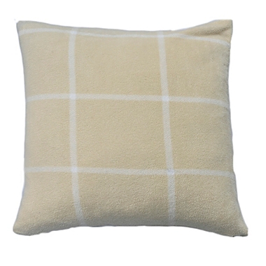 Simply Essential&trade; 3-Piece Windowpane Plaid Throw Blanket and Throw Pillow Bundle in Sandshell. View a larger version of this product image.