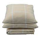 Alternate image 0 for Simply Essential&trade; 3-Piece Windowpane Plaid Throw Blanket and Throw Pillow Bundle in Sandshell
