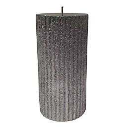 Studio 3B™ 6-Inch Fluted Pillar Candle in Silver