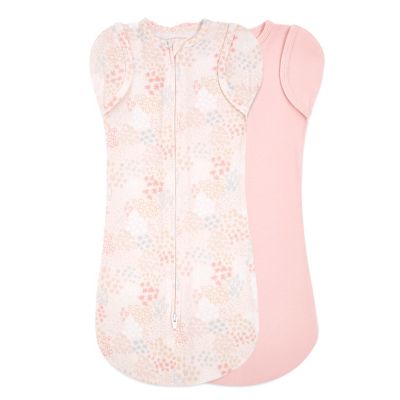 aden + anais&trade; essentials Newborn 2-Pack Tender Flower Snug Swaddle Blankets in Pink