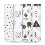 aden + anais&trade; essentials 4-Pack Making Sense Swaddle Blankets in Black