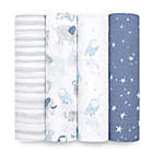 Alternate image 0 for aden + anais&trade; essentials 4-Pack Time To Dream Swaddle Blankets in Blue