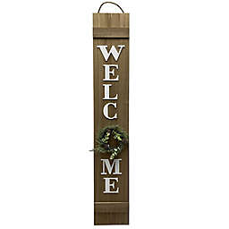 Bee & Willow™ "WELCOME" Wreath Classic Porch Sign in Natural