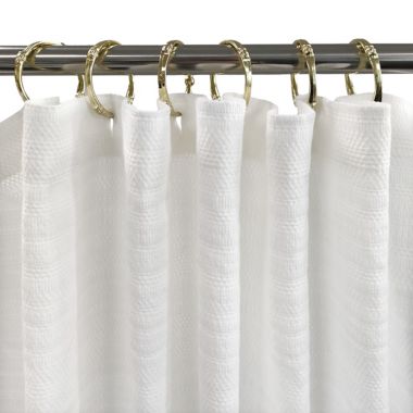 Nestwell&trade; Metal O-Ring Shower Hooks in Brass (Set of 12). View a larger version of this product image.