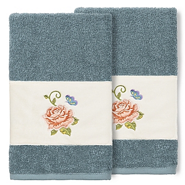 Linum Home Textiles Rebecca 3-Piece Towel Set in Teal. View a larger version of this product image.