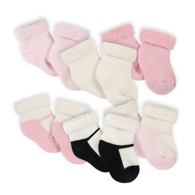 Gerber&reg; 6-Pack Leopard Wiggle-Bootie Socks in Pink