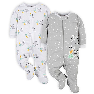 Gerber&reg; 2-Pack Elephant Sleep &#39;n Plays in Grey. View a larger version of this product image.