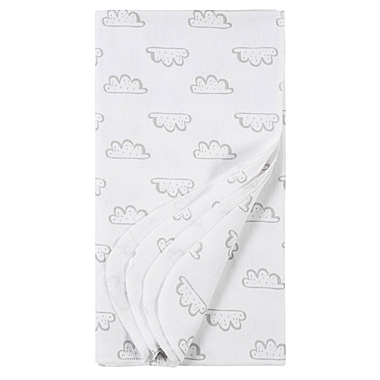 Gerber&reg; 4-Pack Animals Receiving Blankets in Grey. View a larger version of this product image.