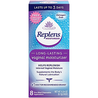 Replens&reg; 8-Count .24 oz. Long-Lasting Vaginal Moisturizer Pre-Filled Disposable Applicators. View a larger version of this product image.