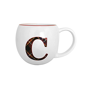 Bee &amp; Willow&trade; Plaid Monogram Letter Coffee Mug. View a larger version of this product image.