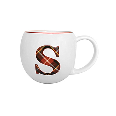 Bee &amp; Willow&trade; Plaid Monogram Letter &quot;S&quot; Coffee Mug. View a larger version of this product image.
