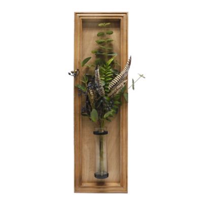 Bee &amp; Willow&trade; Feather and Berry Vase Wall Decor