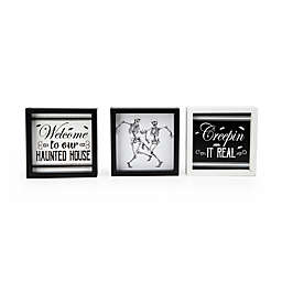 Halloween Table Top Assorted Signs in Black/White
