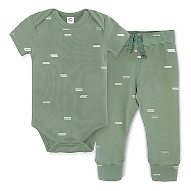 Colored Organics Size 3-6M 2-Piece Thyme Crate Bodysuit &amp; Jogger Pants Set. View a larger version of this product image.